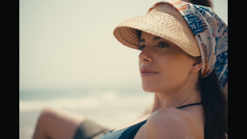 Cinematic frame from a luxury beachfront hotel in Crete by The Film Tailors, showcasing Alai Crete Resort and Mediterranean lifestyle