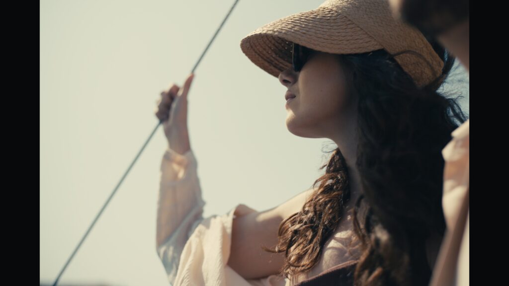 Cinematic frame from Alai Crete Resort filmed by The Film Tailors, capturing beachfront views and crystal clear Mediterranean waters