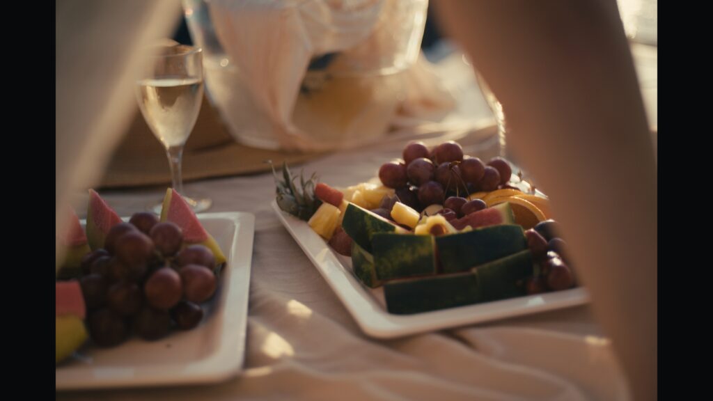 Cinematic frame from a hotel film in Crete by The Film Tailors, capturing natural light and summer atmosphere at Alai Resort