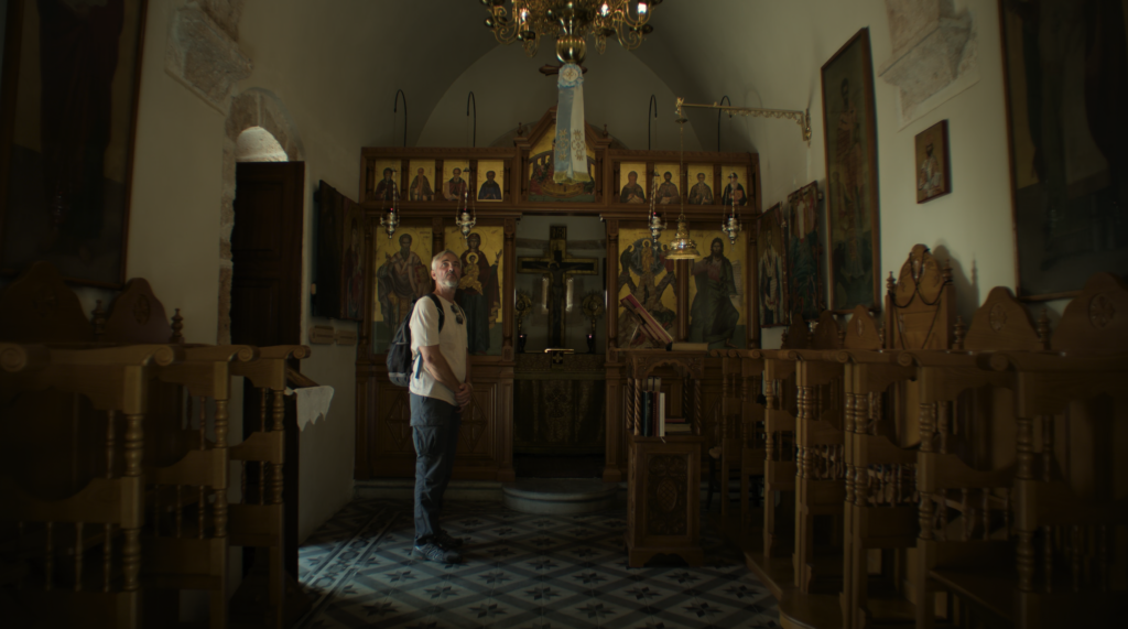 Cinematic frame from a tourism campaign in Crete by The Film Tailors, capturing changing light and atmosphere throughout the year