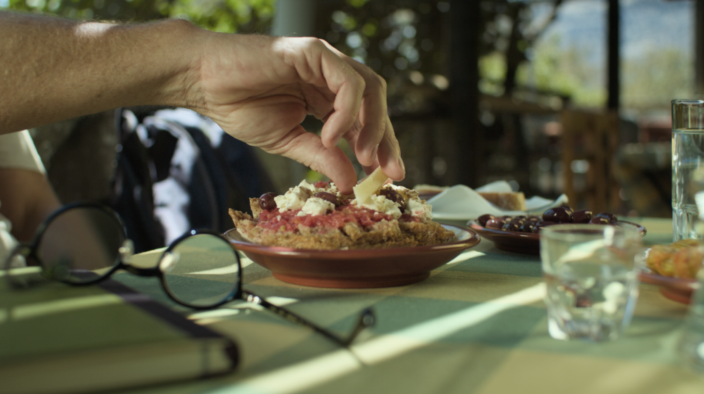 Cinematic frame from a tourism campaign in Crete by The Film Tailors, capturing changing light and atmosphere throughout the year